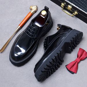 Zapatos de Conducir de Lujo para Hombre, Diseño Cuadrado con Parches, para Negocios, Aire Libre y Ocio, con Cordones, Transpirables, Ligeros, Antideslizantes, con Suela de Goma - Product Image 4