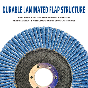 <span class=keywords><strong>Disque</strong></span> à lamelles bleu haute densité de qualité supérieure XINSILU de 4,5 pouces pour meuleuse d'angle, <span class=keywords><strong>disque</strong></span> abrasif flexible en zircone avec revêtement en maille - Product Image 4
