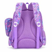 Sac à dos enfant mignon motif chat bleu avec trousse, léger et respirant, pour filles de l'école primaire