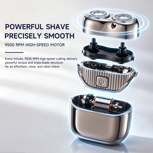 Nouveau rasoir électrique rotatif pour homme, mini rasoir à double lame avec <span class=keywords><strong>tondeuse</strong></span> à cheveux et barbe, et <span class=keywords><strong>tondeuse</strong></span> crâne pour homme - Product Image 5