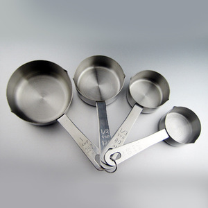 Juego de tazas medidoras de acero inoxidable, 4 piezas, utensilios de cocina para hornear y cocinar - Product Image 1