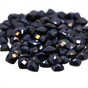 Venta al por mayor de fábrica de Wuzhou, marca D&T, origen CN, gema suelta natural de cristal transparente, zafiro negro, corte brillante trillón 5*5mm - Product Image 3