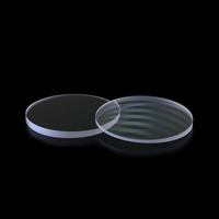Usine en gros optique saphir transparent rond silice fondue uv quartz feuille de verre plaque de fenêtre