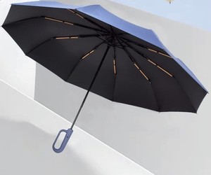 Ring Buckle Reflective Sturdy <b>Windproof</b> Reverse Fully Automatic Travel Compact Folding <b>Umbrella</b> Gift - Product Image 2