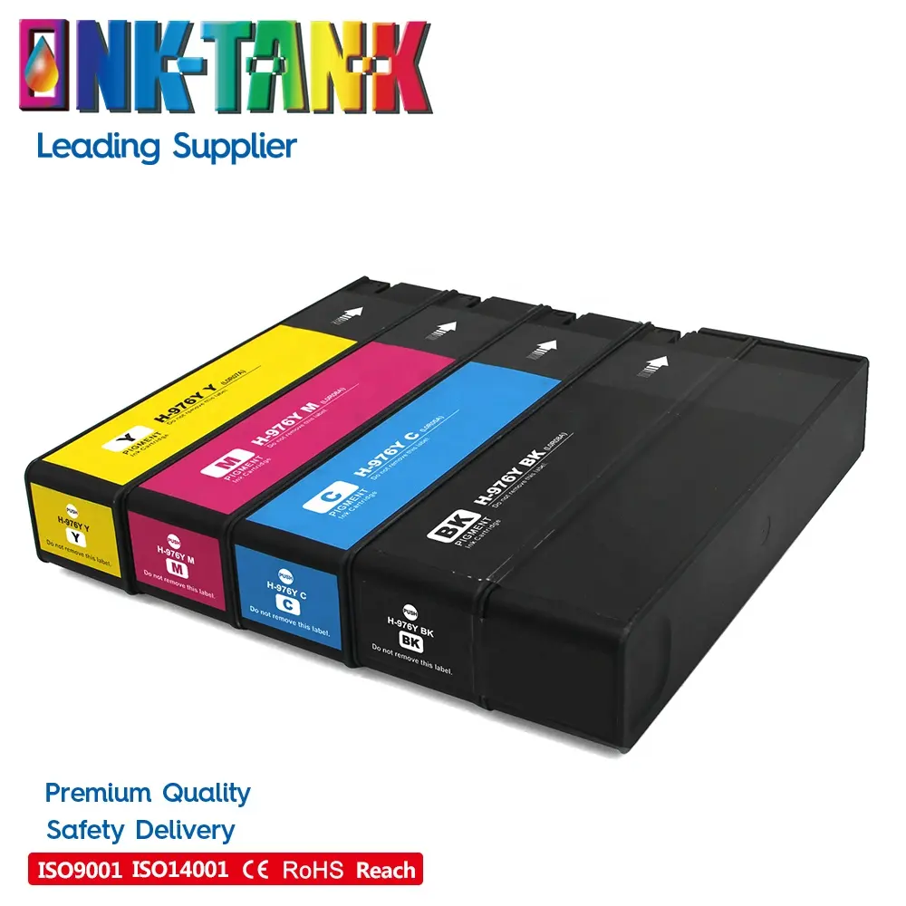 INK-TANK 976 Y 976Y Premium renkli için uyumlu mürekkep püskürtmeli mürekkep kartuşu HP976Y için HP976 HP Pagewide pro 552dw yazıcı