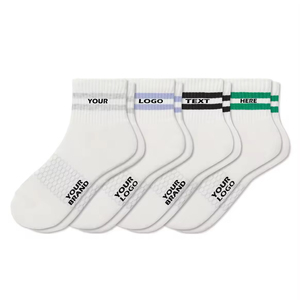 Custom High Elastic Rib Striped Breathable Unisex Sport <b>Sock</b> Good Quality Custom Knit Quarter Sport <b>Sock</b> Wholesale - Product Image 5
