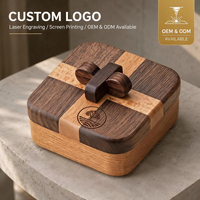 Boîte à bijoux en bois faite à la main avec couvercle à nœud papillon, boîte cadeau en bois massif bicolore pour bague, souvenir, vente en gros