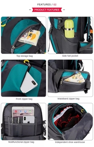 Mochilas de Viaje de Gran Capacidad para Senderismo y Trekking al Aire Libre, Personalizadas, al por Mayor, en Existencia, OEM - Product Image 4