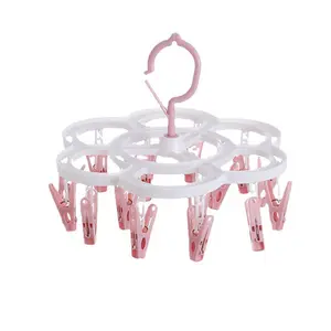 Multifunctional windproof plastic hanger Socks Bra Underwear hanger