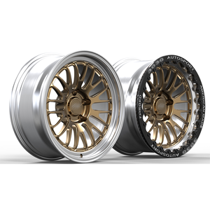 Jantes forgées sur mesure 18x8 18x10 5x127 5x120.65 Bronze avec centre noir brillant et Beadlock pour C1500 Camaro Corvette Drag <span class=keywords><strong>Ops</strong></span> - Product Image 1