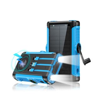 Nuevo Diseño de Banco de Energía Solar Inalámbrico para Camping y Aire Libre de 20000mAh con Linterna LED y 3 Cables Cargador Solar - Product Image 3