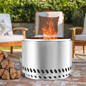 Fogón de Metal Personalizado de Acero Inoxidable Sin Humo OEM para Exteriores con Soporte Yukon para Eventos de Negocios - Product Image 1