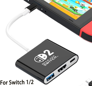 แท่นชาร์จ PD100w แบบ3 in 1 USB ฮับ HDTV 4k60hz USB 3.0แท่นชาร์จแท่นวางแผงควบคุมเกมสำหรับ n-SWITCH 1/<span class=keywords><strong>2</strong></span> - Product Image 4