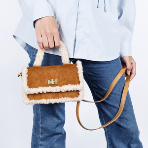 Bolso cuadrado pequeño de felpa PU, bolso retro estilo <span class=keywords><strong>Mirad</strong></span>, bolso de hombro elegante y versátil - Product Image 1