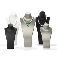 Présentoir Mannequin de Bijoux en Soie Microfibre de Luxe pour Gros Colliers, Vente en Gros