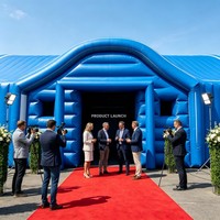 Tente de Marketing Gonflable en PVC avec Toit Arqué Intérieur Spacieux pour Activités de Marque, Expositions, Événements et Festivals