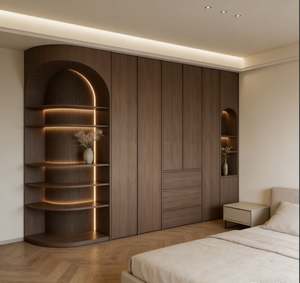 Armario de Dormitorio Personalizado BALOM, Armario de Madera con Diseño Tallado Vintage, Armario de Dormitorio para Decoración de Hogar de Lujo - Product Image 3