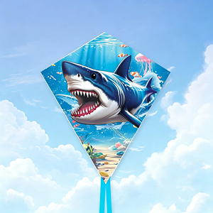 <span class=keywords><strong>Cometa</strong></span> de Diamante con Diseño de Animales de Dibujos Animados y Logotipo Personalizado, Patrón de Búho, Tiburón, León, Águila, Juguete Infantil para Exteriores, Compatible con Impresión Personalizada y Lotes Mixtos - Product Image 1