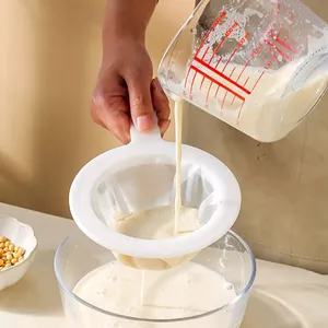 100/200/400 Mesh Küchen nuss Milch filter Ultra feines Maschen sieb Nylon Mesh Filter löffel für Sojamilch Kaffee Joghurt Siebe