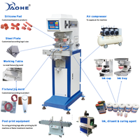 Machine d'impression par tampon pneumatique semi-automatique de haute qualité, 2 couleurs, pour petites coques en plastique et impression d'étiquettes