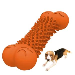 Jouet à mâcher interactif et amusant pour chien, écologique, résistant à la tranchée des dents, en caoutchouc sûr pour le nettoyage des dents, coloré - Product Image 1