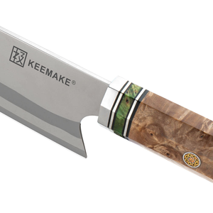 Cuchillo de Cocina KEEMAKE de Alta Calidad, 8 Pulgadas, Acero Damasco Japonés, para Cortar <span class=keywords><strong>Carne</strong></span>, Tipo Kiritsuke, con Mango de Resina Ecológico - Product Image 4