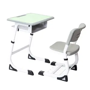 School Furniture Equipment Suppliers Single Elementary School Desk and Chair Table Hard Plastic Student Desk Chair Set
