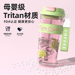 Vaso de Café de Tritán de 500 ml, Portátil con Correa para Viajes, Bebida de Verano - Product Image 1