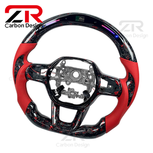 พวงมาลัยคาร์บอนไฟเบอร์แบบฟอร์จพร้อมจอแสดงผล LED สำหรับตกแต่งภายในรถยนต์ฮอนด้า ซีวิค รุ่นที่ 11 - Product Image 2