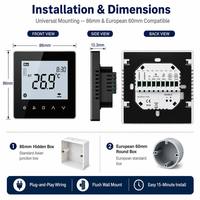 Termostato Inteligente Modbus para Unidades Fan Coil, Ahorro de Energía, Control de Temperatura para HVAC de Hotel, Montaje en Pared