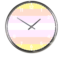 Horloge murale ronde arc-en-ciel Lèvres de femme, silencieuse, classique, à piles, pour bureau et salon