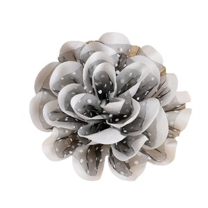 Broches de flores de chifón con lunares, hechos a mano, DIY, para el cabello, zapatos, sombreros, bolsos, accesorios, decoración de moda unisex - Product Image 5