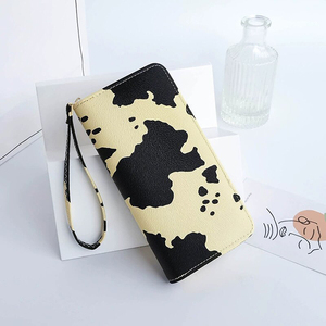 Monederos de Cuero PU Personalizados con Logotipo, Nuevo Diseño, Directo de Fábrica, con Estampado de Vaca, Tarjeteros, Monederos Pequeños con Cremallera, Cartera Larga - Product Image 5