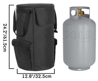 Housse de protection contre la poussière pour bouteille de propane de 30 lb de marque personnalisée pour l'extérieur, sac de transport pour bouteille de gaz propane