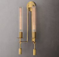 Dernier hôtel moderne villa maison cristal double têtes applique murale dimmable LED télécommande utilisation intérieure uniquement