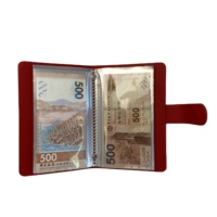 Benutzer definierte PP Hardcover Ring Binder Geld Sparbuch Top Loading Cash Collector Vier bunte Designs mit Magnet verschluss