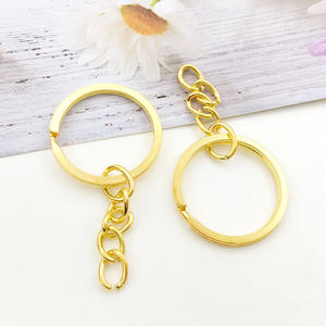 مصنع الجملة حلقة معدنية مفتاح مع سلسلة - Product Image 3