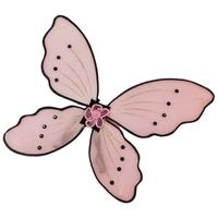 Ailes de fée scintillantes roses à fleurs et papillons pour enfants, idéales pour les fêtes d'anniversaire des filles, accessoires de déguisement, ailes d'ange ODM/OEM