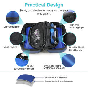 Sac à stylo refroidisseur d'insuline portable personnalisé EVA étui de voyage approuvé par le TSA avec affichage de la température pour médicaments glacière pour diabétique - Product Image 3