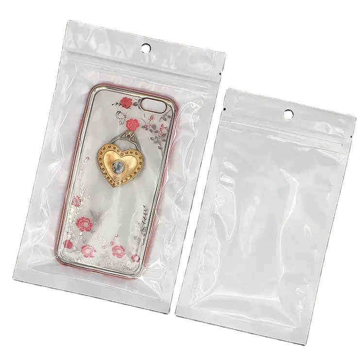 Yiwu Factory Opp Laminated Clear Front Back Pearl Film Zip Lock Bag