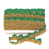 Rubans tissés La003 Or et Argent, base colorée, à sequins triangulaires, pour costumes de danse, garnitures de 4 cm, accessoires, fourniture d'usine