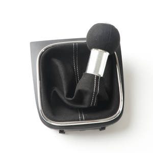 Poignée de levier de vitesse de voiture en cuir, 5 ou 6 vitesses, ergonomique, compatible Volkswagen - Product Image 2