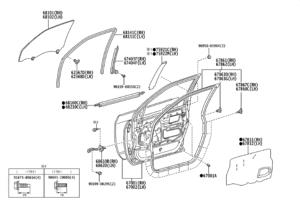 Không thấm nước cửa sổ xe niêm phong Dải weatherstrip cho TOYOTA probox 2002 2014 tùy chỉnh bên ngoài cửa sổ dịch vụ xử lý - Product Image 5