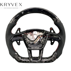 Volante Deportivo Kryvex Personalizado de Cuero Nappa y Fibra de Carbono con Agarre de 35 mm para <span class=keywords><strong>Audi</strong></span> A6/<span class=keywords><strong>A7</strong></span>/A8/Q7 2018-2025 S6 RS6 S7 RS7 S8 - Product Image 1