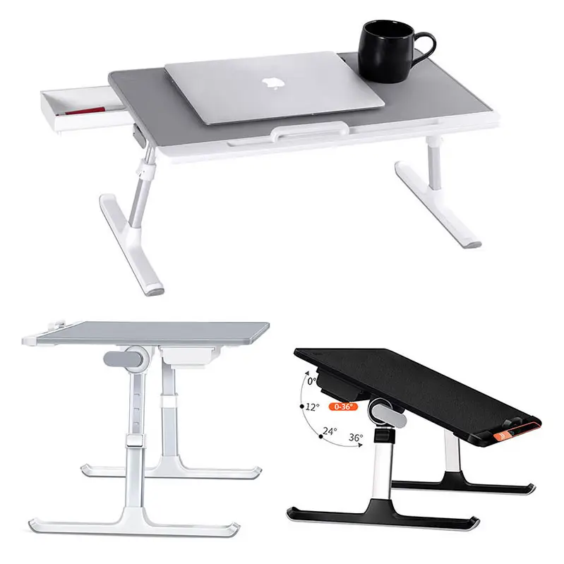 Meja Lipat, Furnitur Meja Lipat dengan Desain dari Rumah Kantor, Laptop Dapat Disesuaikan, Dudukan Kulit, 2021 Meja Berdiri