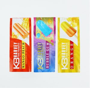 Emballage en plastique PLA OEM ODM sans BPA Ice Pop Popsicle Cream Emballage de qualité alimentaire Sachets de crème glacée personnalisés à 3 joints latéraux - Product Image 1