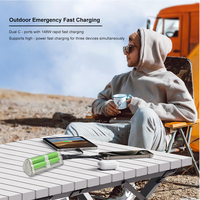 Geilienergy 148W * 2 Batterie externe à coque transparente avec affichage de la puissance en temps réel Chargement rapide certifié CCC pour ordinateurs portables et drones