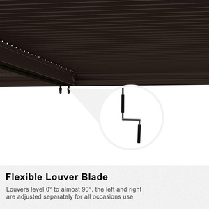 Toldo de Techo de Aluminio Ajustable Personalizable de <span class=keywords><strong>3x3</strong></span> 3x4, Resistente al Viento y a la Lluvia, para Jardín, <span class=keywords><strong>Piscina</strong></span>, Pabellón - Product Image 5