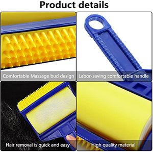 Rouleau adhésif manuel pour enlever les poils d'animaux, nettoyeur de poils de chat et de chien, nettoyeur de vêtements - Product Image 3