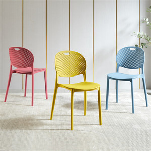 Nordic Style Plastic <b>Chair</b> 80cm Backrest <b>Stackable</b> Adult <b>Dining</b> <b>Chair</b> For Home <b>Dining</b> Room - Product Image 1